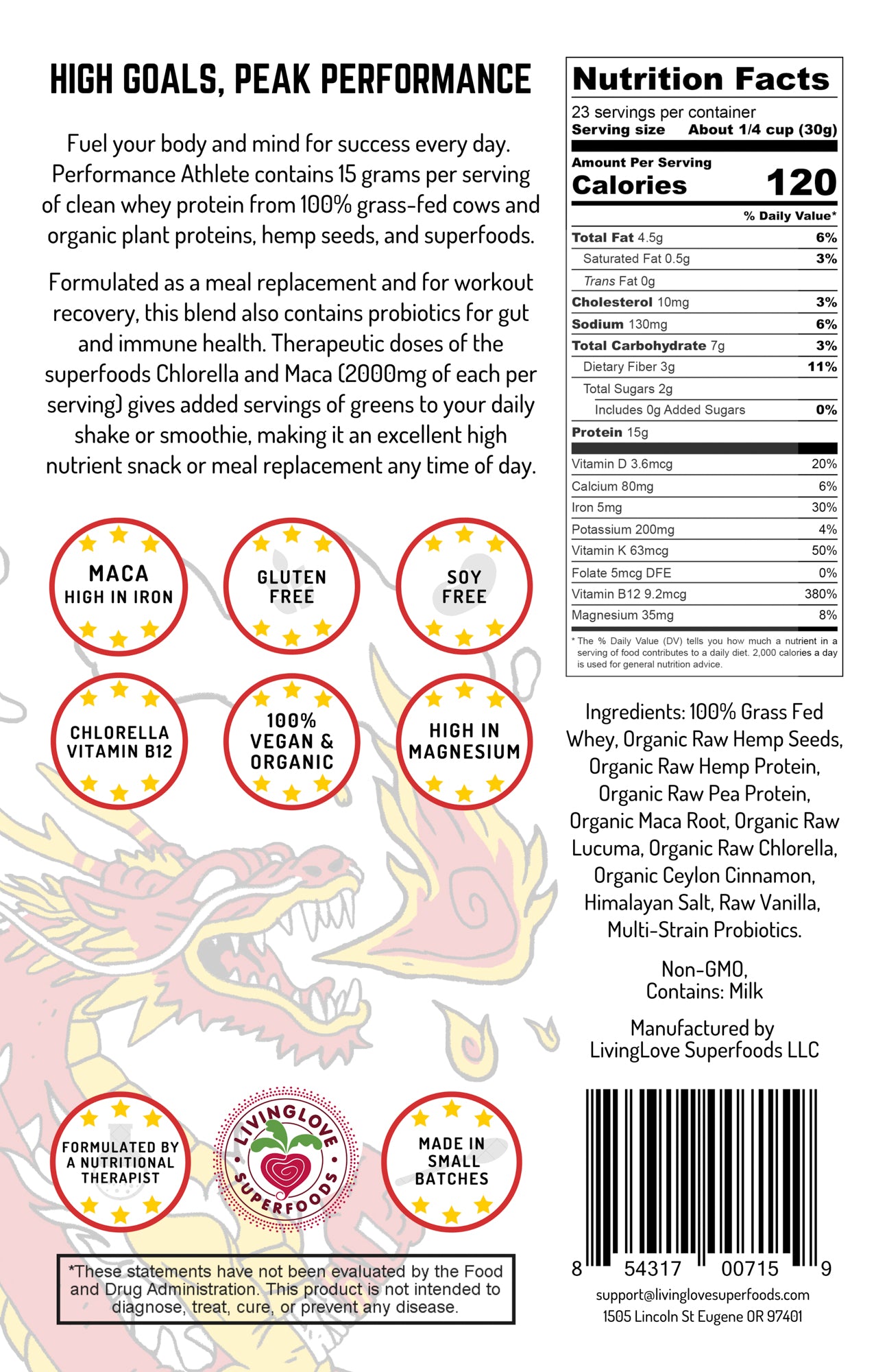 Performance Athlete - Superfood Protein Powder
